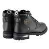 Milwaukee Leather MBM103W Men's Black Leather Lace-Up 'Wide-Width' Biker Boots w/ DualSide Zipper Entry