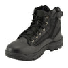 Milwaukee Leather MBM9011 Men's 6-inch Black Leather Tactical Lace-Up Boots with Side Zipper Entry