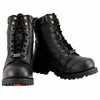 Milwaukee Leather MBM9030W Men's Black 'Wide-Width' 8-inch Lace-Up Classic Logger Boots