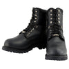 Milwaukee Leather MBM9036WP Men's Black 'Wide Width' 7-inch Lace to Toe Waterproof Leather Boots