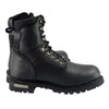 Milwaukee Leather MBM9036WP Men's Black 'Wide Width' 7-inch Lace to Toe Waterproof Leather Boots