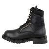 Milwaukee Leather MBM9036WP Men's Black 'Wide Width' 7-inch Lace to Toe Waterproof Leather Boots