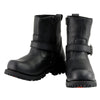 Milwaukee Leather MBM9040 Men's Black 6-inch Classic Engineer Morocycle Leather Boots with Side Zipper