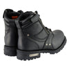 Milwaukee Leather MBM9050W Men's Wide Width Black 6-inch Lace-Up Boots with Zipper Closure