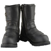 Milwaukee Leather MBM9071WP Men's Black 'Wide Width' 9-inch Waterproof Engineer Leather Boots with Reflective Piping