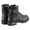 Milwaukee Leather MBM9096WP Men's Black Leather 'Wide Width' 6-Inch Lace-Up Logger Waterproof Boots