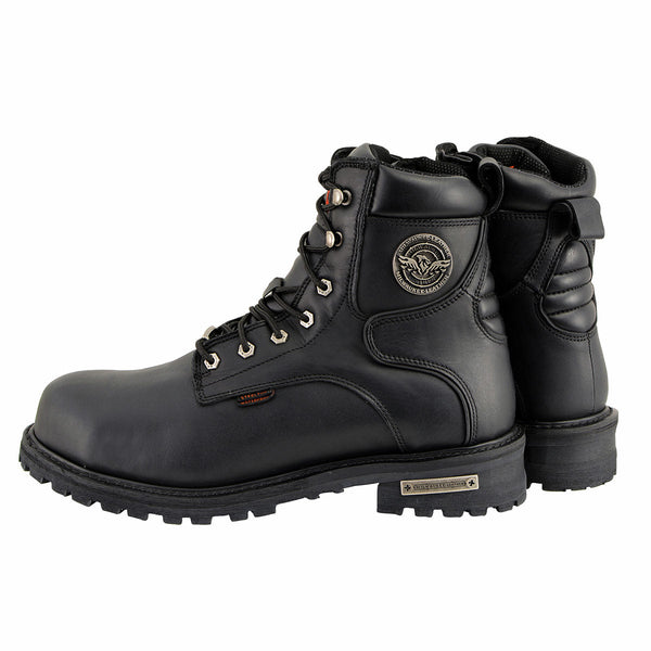 Milwaukee Leather MBM9097WPST Men's Black 'Wide-Width' 6-inch