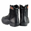 Milwaukee Leather MBM9110 Men's 9in Black Leather Lace-Up Tactical Boots with Side Zippers