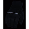 Milwaukee Leather MG7503 Men's Black Leather  i-Touch Screen Compatible Mesh Racing Motorcycle Hand Gloves W/ Reflector