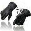 Milwaukee Leather MG7518 Men's Black Deerskin Gauntlet Motorcycle Hand Gloves w/ i-Touch Screen Compatibility