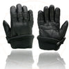 Milwaukee Leather MG7518 Men's Black Deerskin Gauntlet Motorcycle Hand Gloves w/ i-Touch Screen Compatibility