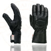 Milwaukee Leather MG7534 Men's Black Deerskin Gauntlet Motorcycle Hand Gloves W/ Wrist Strap & Sinch Closure