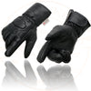 Milwaukee Leather MG7534 Men's Black Deerskin Gauntlet Motorcycle Hand Gloves W/ Wrist Strap & Sinch Closure