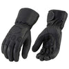 Milwaukee Leather MG7534 Men's Black Deerskin Gauntlet Motorcycle Hand Gloves W/ Wrist Strap & Sinch Closure