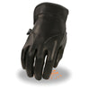 Milwaukee Leather MG7700 Women's Black Lightweight Leather Gloves with Gel Palm