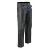 Milwaukee Leather SH1125 Men's Black Braided Leather Jean Style Chaps