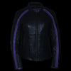 Milwaukee Leather X1952 Women's Black and Purple Embroidered and Stud Design Jacket