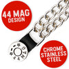 Milwaukee Leather 44-Magnum Dial Vest Extender Double Chrome Chains Genuine Leather 6.5" Extension 4-PCS MLA6002SET