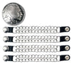 Milwaukee Leather Indian Head Medallion Vest Extender - Double Chrome Chains Genuine Leather 8.5" Extension 4-PCS MLA6044SET