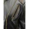 Milwaukee Leather MLL2527 Women's 'Elegant' Distressed Brown Detail Laced Leather Jacket