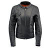 Milwaukee Leather MLL2570 Women's Black 'Phoenix Embroidered' Leather Motorcycle Jacket