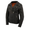 Milwaukee Leather MLL2581 Women's Black 'Classic' Leather Lightweight Long Length Vented Jacket