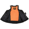 Milwaukee Leather MLL4531 Women's Distress Brown Leather Open V-Neck Side Lace Stitching Detail Motorcycle Rider Vest