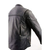 Milwaukee Leather MLM1504 Men's Black ‘The Skelly Racer’ Premium Moto Leather Jacket