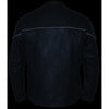 Milwaukee Leather MLM1504 Men's Black ‘The Skelly Racer’ Premium Moto Leather Jacket