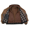 Milwaukee Leather MLM1511 Men's 'Vagabond' Vintage Crazy Horse' Brown Leather Jacket w/ Removable Hoodie