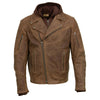 Milwaukee Leather MLM1511 Men's 'Vagabond' Vintage Crazy Horse' Brown Leather Jacket w/ Removable Hoodie