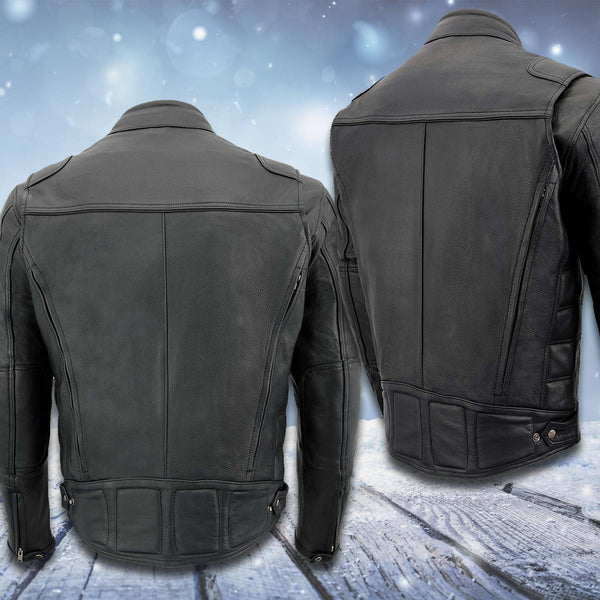 Milwaukee Leather Heated Jacket for Men's All Seasons Black Cool