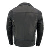 Milwaukee Leather MLM1516 Black Real Leather Motorcycle Jacket for Men – James Brando Style Biker Jacket