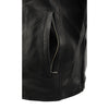 Milwaukee Leather MLM1525 Men's ‘Crossover’ Black Leather Lightweight MC Jacket