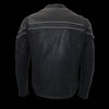 Milwaukee Leather MLM1525 Men's ‘Crossover’ Black Leather Lightweight MC Jacket