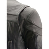 Milwaukee Leather MLM1526 Men's Black 'Stay Cool' Black Leather Sporty Motorcycle Jacket with Cool-Tec