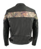 Milwaukee Leather MLM1595 Men's 'Jungle Mossy' Side Stretch Leather Motorcycle Racer Jacket