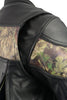 Milwaukee Leather MLM1595 Men's 'Jungle Mossy' Side Stretch Leather Motorcycle Racer Jacket