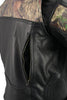 Milwaukee Leather MLM1595 Men's 'Jungle Mossy' Side Stretch Leather Motorcycle Racer Jacket