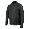 Milwaukee Leather MLM1604 Men's Naked Goatskin Leather Light Weight Motorcycle Rider Shirt Jacket for All Seasons