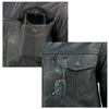 Milwaukee Leather MLM1604 Men's Naked Goatskin Leather Light Weight Motorcycle Rider Shirt Jacket for All Seasons