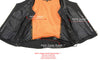 Milwaukee Leather MLL4531 Women's Black 'Open Neck’ Motorcycle Leather Vest with Side Laces