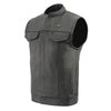 Milwaukee Leather MLM3524SET Men's Black 'All Season' Leather Club Style Vest with Heated and Cool-Tec Technology