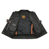 Milwaukee Leather MLM3524SET Men's Black 'All Season' Leather Club Style Vest with Heated and Cool-Tec Technology