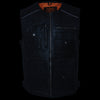 Milwaukee Leather MLM3580 Men's Black ‘Super Utility-Multi Pocket Vest’ Motorcycle Biker Leather Vest