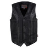 Milwaukee Leather USA MADE MLVSM5006 Men's Black 'Classic Western' Premium Motorcycle Leather Vest