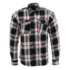 NexGen MNG11625 Men's Black and White with Red Long Sleeve Cotton Flannel Shirt