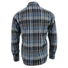 NexGen MNG11626 Men's Black and White with Blue Long Sleeve Cotton Flannel Shirt