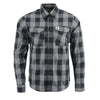 NexGen MNG11630 Men's Black and Grey Long Sleeve Cotton Flannel Shirt