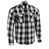 NexGen MNG11633 Men's Black and White Long Sleeve Cotton Flannel Shirt